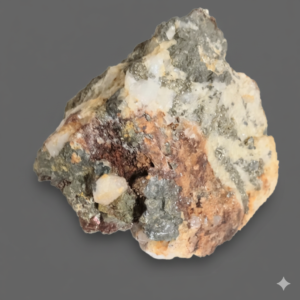 Natural Axinite Crystal Cluster in Matrix.